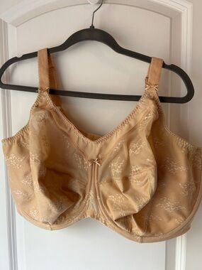 Goddess Beige Lace Full Coverage Support Bra